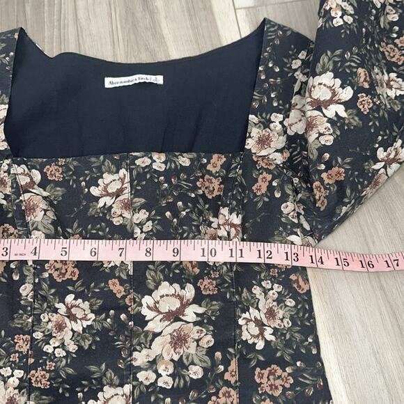 Abercrombie & Fitch floral corset style square neckline long sleeve boho… - Picture 7 of 7